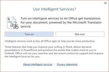 What are Office Intelligent Services and do I need them?